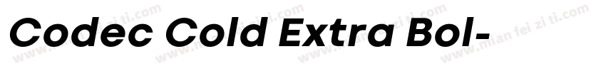 Codec Cold Extra Bol字体转换